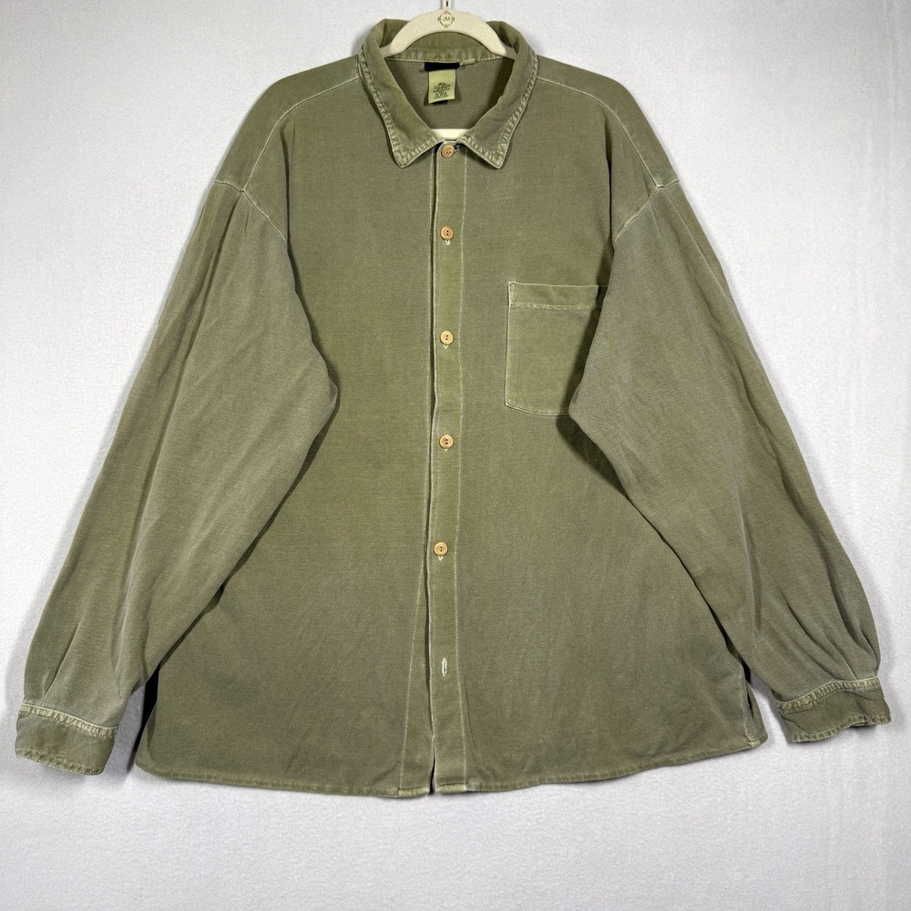 Vintage Gramicci Shirt Mens XL Pique Cotton Button Up Long Sleeve Workwear USA